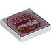 Tile 2 x 2 with Strawberry Jam Print