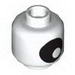 Minifig Head with Large Black Eye with Pupil Print [Hollow Stud]