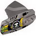 Hero Factory Armor with Ball Joint Socket - Size 5 with Lime Arrows, Black and Yellow Chevrons, and Hero Factory Logo Print