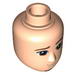 Minifig Head Modified Friends Male with Dark Brown Eyes, Eyebrows and Goatee Print