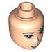 Minifig Head Modified Friends Male with Brown Eyes, Black Eyebrows and Open Smile Print