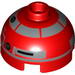 Brick Round 2 x 2 Dome Top with Silver Print (R4-P17 / Astromech Droid)