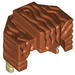 Minifig Hair Trapezoid Swept Back with Tan Ends Print