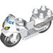 Набор LEGO Duplo Motorcycle with Rubber Wheels and Headlights and Blue ''POLICE'' Print, Белый