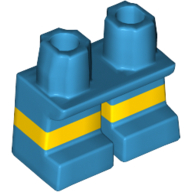 Набор LEGO Minifig Legs Short with Yellow Stripe, Оранжевый