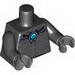 Minifig Torso with Muscle and Chi Orb Print / Black Arms / Dark Bluish Gray Hands