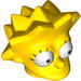 Набор LEGO Minifig Head Modified Simpsons Lisa Simpson - Wide Eyes, Желтый