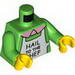 Torso with White 'Hail to the Chef' Print / Green Arms / Yellow Hands