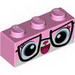 Brick 1 x 3 with Biznis Kitty Face with Glasses Print