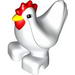 Duplo Hen with Red Comb and Wattle Print