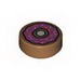 Tile Round 1 x 1 with Doughnut with Dark Pink Frosting and Sprinkles Print