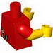 Torso Simpsons Plain with Slingshot Print / Yellow Arms with Red Short Sleeves Print / Yellow Hands