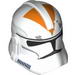 Minifig Helmet SW Clone Trooper with Orange 212th Battalion Markings Print