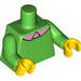 Torso Simpsons Crew Neck Sweater with Bright Pink Collar Print / Bright Green Arms / Yellow Hands