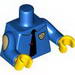 Torso Simpsons Police Shirt with Silver Badge and Black Necktie Print / Blue Arms with Light Yellow Ovals / Yellow Hands