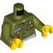 Torso with Olive Green Stained Shirt and Apron Print