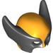 Minifig Mask Wolverine with Black Pointed Sides Print