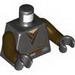 Torso SW Jedi Robe, Reddish Brown Belt Print (Anakin Clone Wars) / Dark Brown Arms / Black Hands
