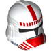 Minifig Helmet SW Clone Trooper with Red Shock Trooper Markings Print
