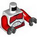 Torso SW Armor Clone Trooper with Red Shock Trooper Markings Print / Red Arms / Black Hands