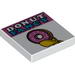Tile 2 x 2 with 'DONUT FANCY' and Doughnut in Minifig Hand Print