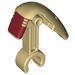 Minifig Head Modified Mechanical (Battle Droid) with Dark Red Insignia Print