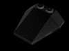 Набор LEGO Wedge 4 x 4 Triple without Stud Notches with Metallic Roboforce Print, Черный