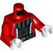 Torso Santa Jacket with White Trim and SW Darth Vader Print / Red Arms / White Hands