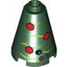 Cone 2 x 2 x 2 with Completely Open Stud with Red Ornaments, Tree Boughs and Droid Instruments Print