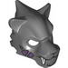Minifig Mask Tiger with White Fangs, Fur and Purple Sinew Patches Print