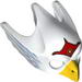 Minifig Mask Bird (Eagle) with Yellow Beak, Red Tiara and Blue Feathers Print