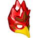 Minifig Mask Bird (Phoenix) with Yellow Beak and Elaborate Gold Headpiece with Flames Print