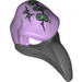 Minifig Mask Bird (Vulture) with Dark Bluish Gray Beak and Head Scars with Plasters Print