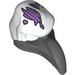 Minifig Mask Bird (Vulture) with Dark Bluish Gray Beak and Purple Head Patches Print