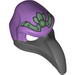 Minifig Mask Bird (Vulture) with Dark Bluish Gray Beak and Sand Green Headpiece Print