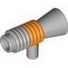 Minifig Utensil Loudhailer with Orange Stripe Print