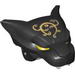 Набор LEGO Large Figure Head Modified Chima Panther Upper Jaw with Ornate Gold Print, Черный