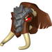 Набор LEGO Large Figure Head Modified Chima Mammoth with Red Eyes Print, Красно-коричневый