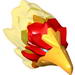 Набор LEGO Large Figure Head Modified Chima Phoenix with Red Face and Gold Beak Print, Trans-Yellow