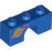 Brick Arch 1 x 3 with Classic Space Logo Print (Astro Kitty)