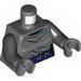 Torso Female Armor with Dark Purple Belt with Gray Clasp Print / Black Arms / Dark Bluish Gray Hands 