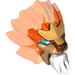 Large Figure Head Modified Chima Lion with Blue Eyes with White Pupils Pattern