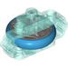 Technic Brick 3 x 6 x 2 with Metal Fly Wheel and Dark Azure Tire, Complete Assembly