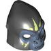 Minifig Mask Gorilla with Gray Face and Light Yellow Face Paint, Closed Mouth Print 