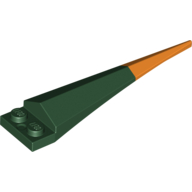 Набор LEGO Plate Special 1 x 2 with Angular Extension and Flexible Orange Tip [Dark Green], Лайм