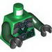Torso Ninjago Shoulder Armor with Dark Green Belts and Dragon Emblem Print / Dark Green Arms / Black Hands