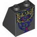 Slope 65 2 x 2 x 2 with Bottom Tube with Gold Skeleton Hips and Ribs and Magenta and Dark Purple Swirls Print