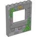 Panel 1 x 6 x 6 with Window with Fleur de Lis and Leaves Print