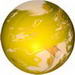 Bionicle Zamor Sphere with Marbled Trans-Yellow / Orange Pattern [PalantГ­r]
