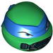 Minifig Head Modified Ninja Turtle with Blue Mask and Breathing Apparatus Print (Leonardo)